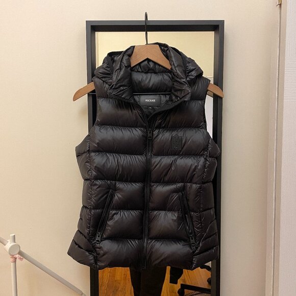 Mackage Cleo Cleo Light Down Vest Coat in Black women 4/6 kid 14 year old - Picture 4 of 9